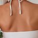 Women's Sexy Metallic Cutout One-Piece Swimsuit Adjustable Straps Backless Design Beach Pool Swimwear_ecoleips.com