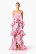 Summer Fresh Multi Layered Cake Long Suspender Dress Women's Clothing_ecoleips.com