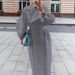 "Vintage Palace-Style Wool Coat – Retro Lantern Sleeves & Wide Lapel, Elegant Winter Long Coat For Women"_ecoleips.com