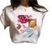 Popular Fashion Urban Girl Cartoon Base Shirt, Round Neck, Half-sleeve, Loose-fitting Women's T-shirt_ecoleips.com