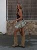 Retro Sequins Tube Top Bubble Skirt Set Women Sexy Glitter Ruffle Irregular Skirts Slim Shorts Sets Lady 2025 Chic Street Outfit_ecoleips.com