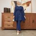 Cross-border Foreign Trade Middle Eastern, European American Muslim Women's Fashion Rhinestone Loose Top And_ecoleips.com