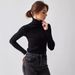 Women's High Neck Knit Sweater Slim Fit Long Sleeve Pullover Soft Viscose Blend Basic Casual Tops For Fall & Winter_ecoleips.com