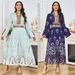 Women’s Clothing Muslim Women's Splicing V Neck Long Sleeved Muslim Dress Spring New Beaded Dress Long Skirt_ecoleips.com