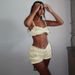European And American Hot-Selling Women's 2024 Summer New Fashion Sexy Strapless Tube Top Slim Pleated Shorts Set_ecoleips.com