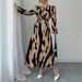 Women's Clothing 2025 New Commuter Fashion Round Neck Long Sleeve Waist Large Swing Dress Female_ecoleips.com