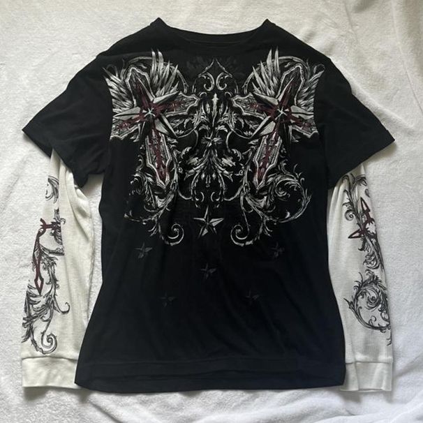 2025 Women's New Loose Two Piece Round Neck Long Sleeve Printed T-shirt_ecoleips.com