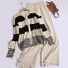 Women's Clothing Early Spring Stylish Age Reducing Striped V Neck Knitted Cardigan + Color High Waist Wide Leg Pants Fashionable Two Piece Suit_ecoleips.com
