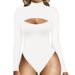Cross-border New Product Hot Sale: European And American Women's Sexy High-neck Front Cutout Slim-fit_ecoleips.com