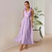 2026 Cross-Border Summer Bestseller Chiffon Floral Dress With Backless Design, Cross-Tie Straps, Pleated Large Hem Gown_ecoleips.com