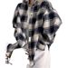 Long-Sleeved Checkered Shirt For Autumn/Winter, Loose And Casual Style With A Relaxed Vibe, Large Checkered Jacket_ecoleips.com