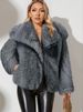 K Women's New Style Faux Fur Coat; Short Woolen Coat With Artificial Fur_ecoleips.com