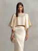 Elegant Satin Batwing Sleeve Long Dress Set For Women - Luxury European Style Spring Autumn Outfit (XS-XXL, Champagne)_ecoleips.com