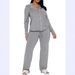 Women's Slim Fit Trouser Suit Solid Color Lapel Front Opening Single Breasted_ecoleips.com