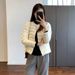 Ultra-Light Women's Short Down Jacket With 95% White Goose Down - Slim Fit Round Neck Casual Coat For Autumn Layering (White, Black, Beige, Pink)_ecoleips.com