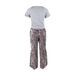 Women's Clothing Autumn Short Sleeved Trendy Street Leopard Print Color Matching High Waist Loose Trousers Suit_ecoleips.com