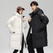 Men's And Women's Mid-Length Hooded down Jacket Two-Way Outdoor Workwear Sportswear High Quality National Standard_ecoleips.com