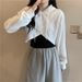 irregular Hooded Sweatshirt Women, Spring Autumn Thin Short Long-sleeve Top And Vest Two-piece Set,_ecoleips.com