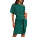 Women's Sequin One Shoulder Tie Side Mini Dress – Glitter Fall Party Gown 2026_ecoleips.com