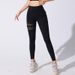 Women’s Clothing Mesh Functional Buckle Yoga Pants High Waist Tight Sexy Peach Hip Sports Nine Point Pants_ecoleips.com