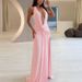 Women's Clothing Deep V Halter Neck Ruched Back Slit Summer Dress Fashionable Hot Girl Thin Clothing New Arrivals_ecoleips.com