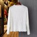 Women's Clothing Stand Collar Long Sleeve T Shirt Pleated Top_ecoleips.com