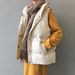 Women's Lightweight Puffer Vest Jacket - Quilted Sleeveless Coat With Stand Collar, Loose Fit Casual Outerwear For Autumn Winter_ecoleips.com
