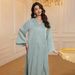 Women's Clothing Middle East Dubai Women's Clothing High End Texture Satin Hot Diamond Robe Elegant Dinner Dress Skirt_ecoleips.com