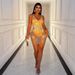 Women's Clothing Elastic Net Hot Diamond Sexy Color Diamond Hip Dress_ecoleips.com