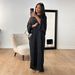 Women's Clothing Spring and Summer Party Waist Tie Striped Dress LR884_ecoleips.com