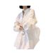 White Breathable Cotton And Linen Sunscreen Long-sleeved Shirt Women's Summer Thin Lazy Style Loose And Thin Casual Versatile Top_ecoleips.com