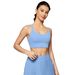 New Dropshipping Style Wide Hem Sports Bra, Wire Free, Thin Straps, Cross Back Yoga Fitness Bra_ecoleips.com