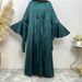 New Fashion Long Sleeve Set Muslim Satin Cardigan 1_ecoleips.com