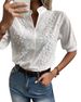 Cross-border 2026 Summer European And American Wish Foreign Trade Women's New V-neck Stand-up Collar Embroidered_ecoleips.com