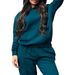 Women's Autumn Winter Hooded Sweatshirt And Straight Leg Pants Set Plus Size Clothing Popular_ecoleips.com