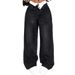 Trendy Low Waist Wide Leg Jeans For Women - Stretch Denim Pants With Sexy Loose Fit & Straight Cut_ecoleips.com
