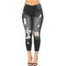 Women’s Clothing Summer High Elasticity Nine Points Ripped Women Small Feet Tight Butt Lifting Fashion Jeans_ecoleips.com