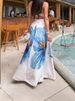 Floral Print Low-Waisted A-Line Long Skirt for Women Spring/Summer Beach Vacation Fashionable European American Style_ecoleips.com