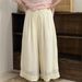 Japanese-style Ramie Vintage Lace Loose Casual Wide-leg Pants_ecoleips.com