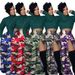 S390441 Spring Summer New Women's Casual Camouflage Print Zipper Split Elastic Waist Skirt_ecoleips.com