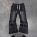 2025 New Style Heavy Duty Knitted Trousers With Zipper Design, Street Style, Niche Fashion, Distressed Finish, Unisex, Ribbed Fit, Wholesale_ecoleips.com