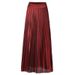 Women's Clothing Spring and Summer New Pleated Skirt Long Skirt Large Size High Waist Large Swing Golden Beach Skirt Women_ecoleips.com
