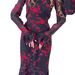 Women's Summer Vintage Slim-Fit Print 2026 French Floral European And American New Style Brightening Dress Plum_ecoleips.com
