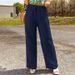 Suitable For All Seasons 2024 Spring Summer New Casual Women's Pocket Wide-leg Cotton Linen Loose Long Pants For Women_ecoleips.com
