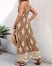 K Positioning Printed Women's New Suspender Pocket Jumpsuit Thin Wide Leg Pants_ecoleips.com