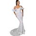 Women's Clothing Fashionable Women's Off-Shoulder Sequined Evening Dress Sexy Banquet Gown For Formal & Casual For Women_ecoleips.com