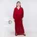 Women's Pleated V-Neck Batwing Dress – Crinkle Textured Maxi Dress – Plus Size Elegant Tunic (One Size Fits S-L)_ecoleips.com