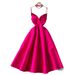 French Retro Hepburn Style Women's Halter Dress Elegant Slimming High Waist Design New Summer Fashion_ecoleips.com