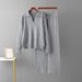 Women's Elegant Knitted Set European American Style Spring Autumn Loose Polo Collar Sweater Wide Leg Pants Two Piece Outfit_ecoleips.com