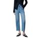 Women's Clothing Fabric High Color Exquisite Raw Edge Nine Points Loose Straight Pants Spandex_ecoleips.com